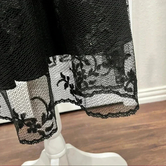 Gunne Sax Jessica McClintock Vintage black Lace Strapless Dress size9 Pr…❤️ - Picture 6 of 14